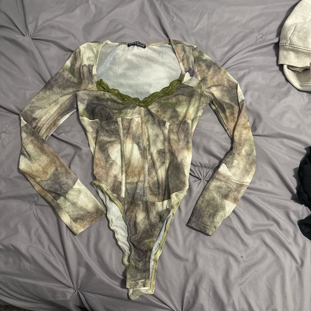 SHEIN Multicolor Long Sleeve Bodysuit